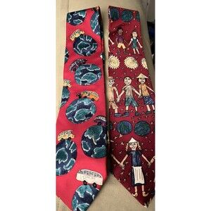 2 Save the Children Silk Tie – Renée Age 9 Artwork – Novelty Art Print